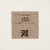 Elegante Minimalistische Kraft Paper Style Busines (Rückseite)