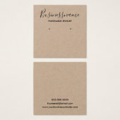 Elegante minimalistische Kraftohrring-Display-Kart (Vorne & Hinten)