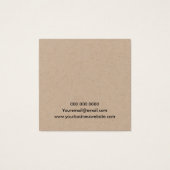 Elegante minimalistische Kraftohrring-Display-Kart (Rückseite)