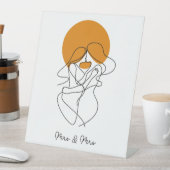 Elegante minimalistische Kunst der lesbischen Kuns Sockelschild (In Situ)