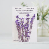 Elegante Minimalistische Lavendel-Hochzeit Einladung (Stehend Vorderseite)