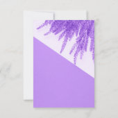 Elegante Minimalistische Lavendel-Hochzeit Einladung (Rückseite)