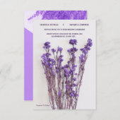 Elegante Minimalistische Lavendel-Hochzeit Einladung (Vorne/Hinten)