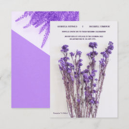 Elegante Minimalistische Lavendel-Hochzeit Einladung