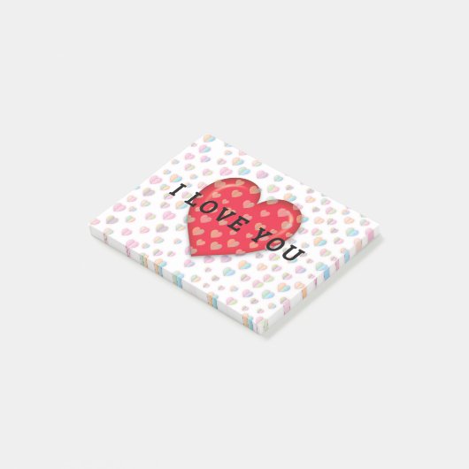 Elegante Minimalistische Liebe, die Sie entwerfen Post-it Klebezettel (angewinkelt)