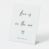 Elegante Minimalistische Liebe ist im Air Wedding  Sockelschild (Vorderseite)