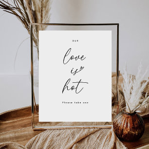 Elegante Minimalistische Liebe ist im Air Wedding Sockelschild