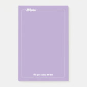 Elegante Minimalistische, Lila anpassbare Post-it Klebezettel (Vorderseite)
