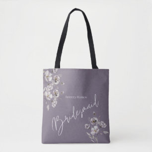 Elegante minimalistische lila Aquarell Brautjungfe Tasche