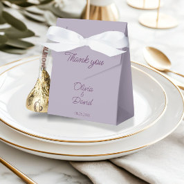 Elegante Minimalistische lila Hochzeit Geschenkschachtel