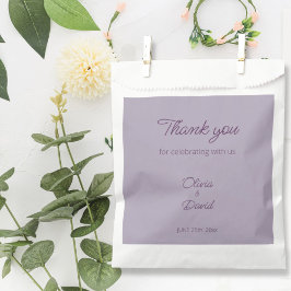 Elegante Minimalistische lila Hochzeit Geschenktütchen