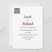 Elegante Minimalistische Lily Wedding Einladung (Rückseite)