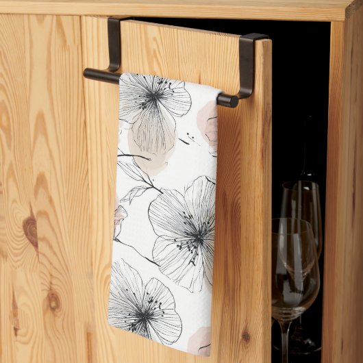 Elegante Minimalistische Linie Kunst, Dichtung und Geschirrtuch (Drittel gefaltet)