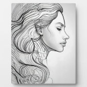 Elegante Minimalistische Linie Locarno Fotoplatte (Vorderseite)