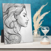 Elegante Minimalistische Linie Locarno Fotoplatte (Seite)