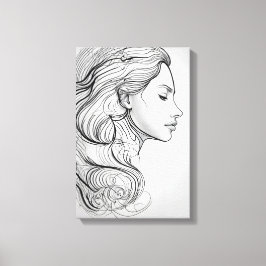 Elegante Minimalistische Linie Locarno Leinwanddruck