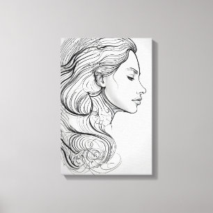 Elegante Minimalistische Linie Locarno Leinwanddruck