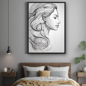 Elegante Minimalistische Linie Locarno Poster