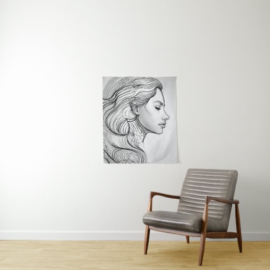 Elegante Minimalistische Linie Locarno Wandteppich (Beispiel)