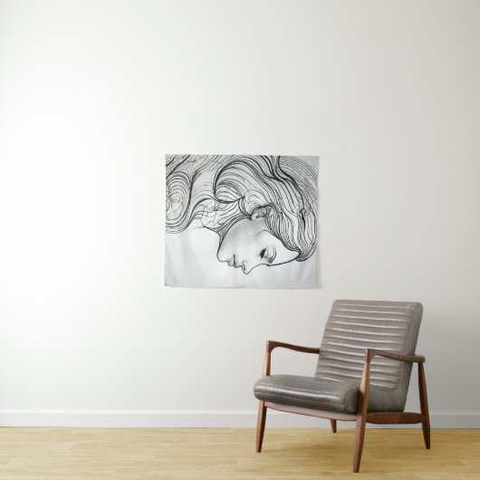 Elegante Minimalistische Linie Locarno Wandteppich (Beispiel (Horizontal))