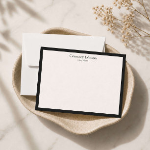 Elegante minimalistische Luxus-Boutique Schwarz/El Mitteilungskarte