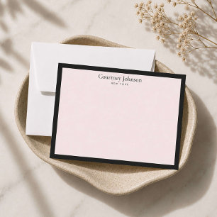 Elegante minimalistische Luxus-Boutique Schwarz/Ro Mitteilungskarte