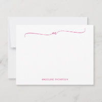 Elegante Minimalistische Magenta Monogram-Kalligra