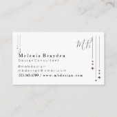 Elegante Minimalistische Marmorkarte Visitenkarte (Rückseite)