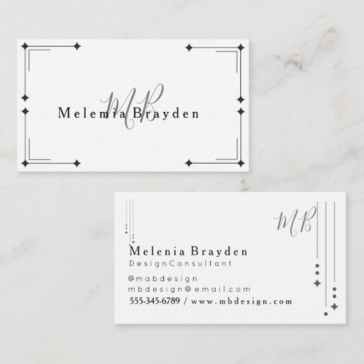 Elegante Minimalistische Marmorkarte Visitenkarte (Vorne/Hinten)