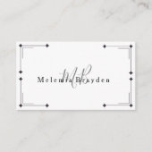 Elegante Minimalistische Marmorkarte Visitenkarte (Vorderseite)