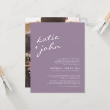 Elegante Minimalistische Mauve Lila Hochzeit