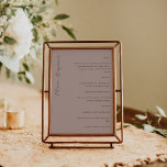 Elegante Minimalistische Mauve Script Custom Weddi Menükarte<br><div class="desc">Custom Elegant Minimalistisch Dusty Mauve Calligraphy Wedding Menu</div>