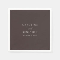 Elegante minimalistische Mocha-Braun-Kalligrafie-H