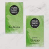 Elegante Minimalistische Modern-Logofarbe Visitenkarte (Vorne/Hinten)