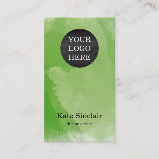 Elegante Minimalistische Modern-Logofarbe Visitenkarte (Vorderseite)