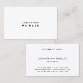 Elegante minimalistische moderne Berufliche Vorlag Visitenkarte (Vorne/Hinten)