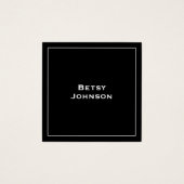 Elegante Minimalistische, moderne Black Business C (Vorderseite)