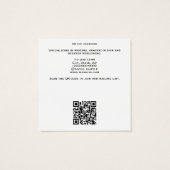 Elegante Minimalistische, moderne Black Business C (Rückseite)