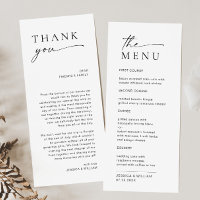 Elegante Minimalistische Moderne Hochzeit Danke