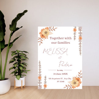 Elegante minimalistische moderne Hochzeitseinladun Einladung