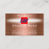 Elegante Minimalistische, moderne Kupfer-on-Gold-L Visitenkarte (Rückseite)