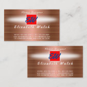 Elegante Minimalistische, moderne Kupfer-on-Gold-L Visitenkarte (Vorne/Hinten)