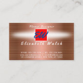 Elegante Minimalistische, moderne Kupfer-on-Gold-L Visitenkarte (Vorderseite)