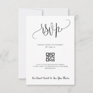elegante minimalistische moderne RSVP-Karte RSVP Karte