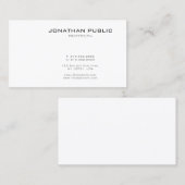 Elegante Minimalistische moderne Schablone Visitenkarte (Vorne/Hinten)