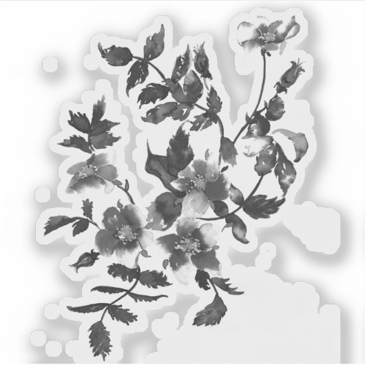 Elegante minimalistische moderne Schwarz-weiße Wil Aufkleber