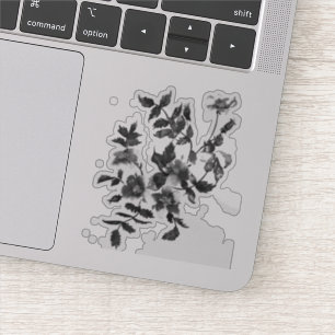 Elegante minimalistische moderne Schwarz-weiße Wil Aufkleber