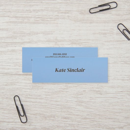 Elegante Minimalistische Moderne stilvolle Mini Mi Mini Visitenkarte (Vorderseite/Rückseite Beispiel)