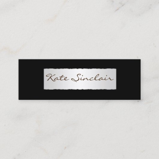 Elegante Minimalistische Moderne stilvolle Mini Mini Visitenkarte (Vorderseite)