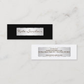 Elegante Minimalistische Moderne stilvolle Mini Mini Visitenkarte (Vorne/Hinten)